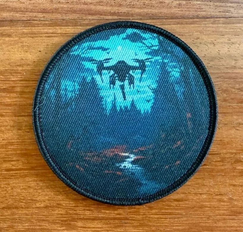 Circular Badge with Drone Design - Russian Military Patch by Korpus Vyshivaniya