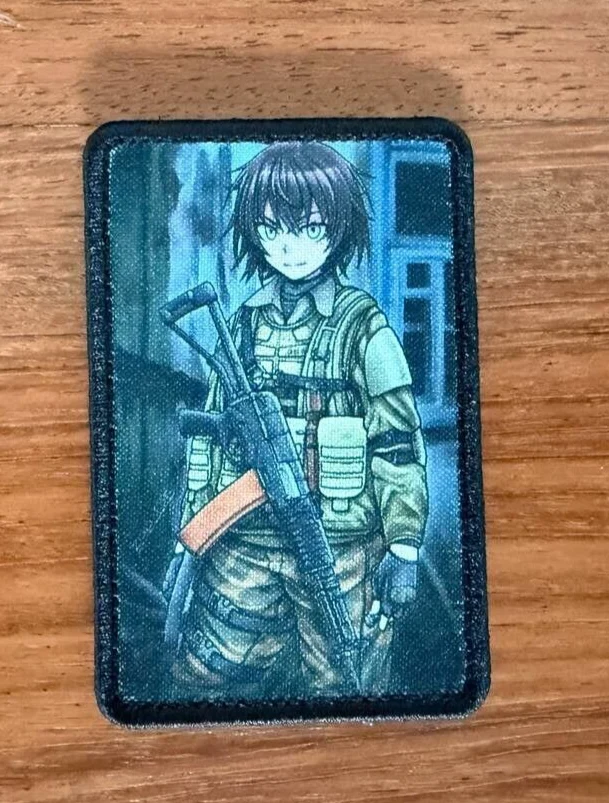Tactical Anime Soldier Russian Military Patch by Korpus Vyshivaniya