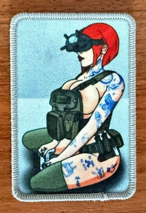 Tactical Pin-Up Girl Military Patch by Korpus Vyshivaniya